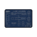 Blueprint Train Desk Mat — SD40-2 Locomotive