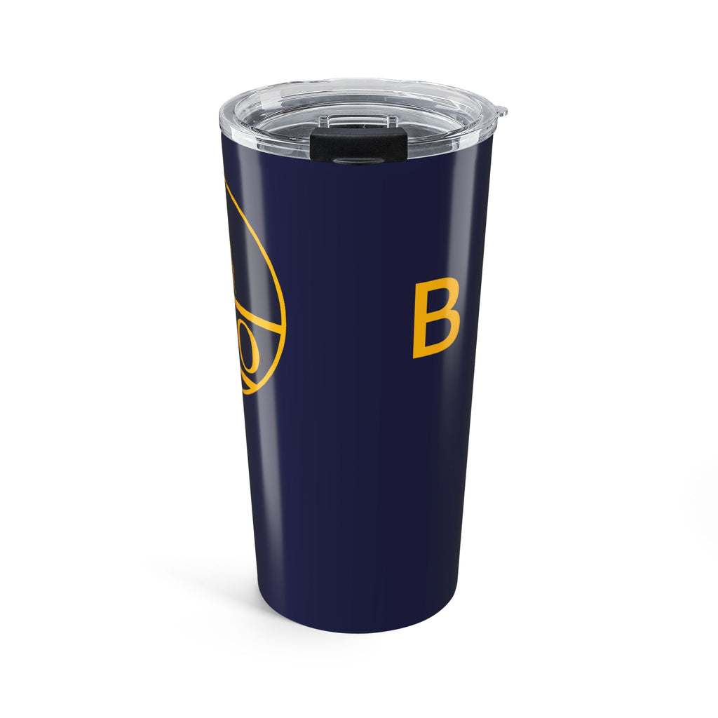 20oz Navy Tumbler with Gold Minimalist Logo