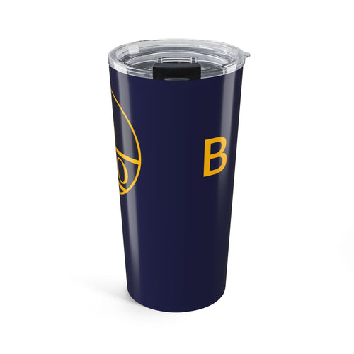 20oz Navy Tumbler with Gold Minimalist Logo