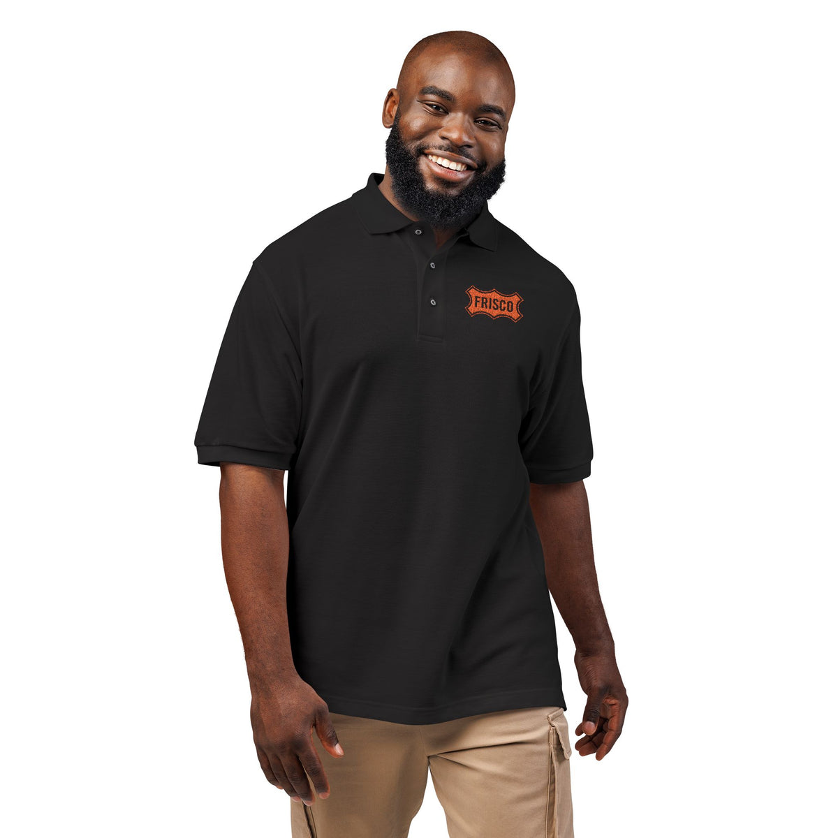 Embroidered Flame Logo Polo Shirt
