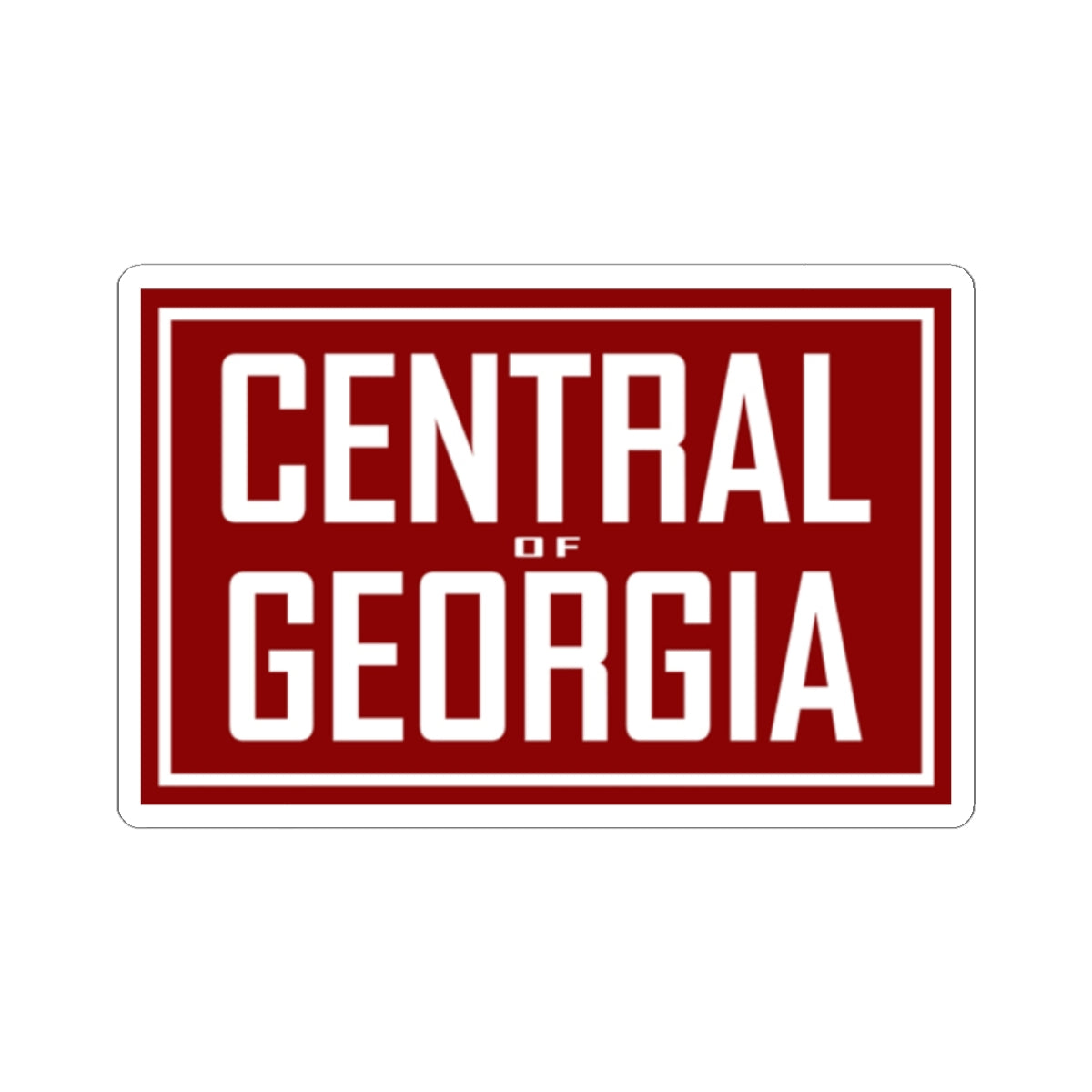 Central of Georgia Kiss-Cut Sticker — Vintage Railroad Logo Decal
